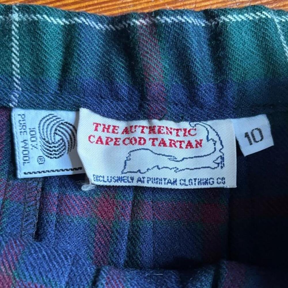 Vintage Puritan Clothing Co Cape Cod Tartan Wool Tea Length Skirt - Picture 4 of 4